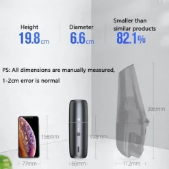 Furendo Autozubehör|Automobilindustrie-Tragbarer kabelloser Mini-Autostaubsauger – Leistungsstarker Handstaubsauger