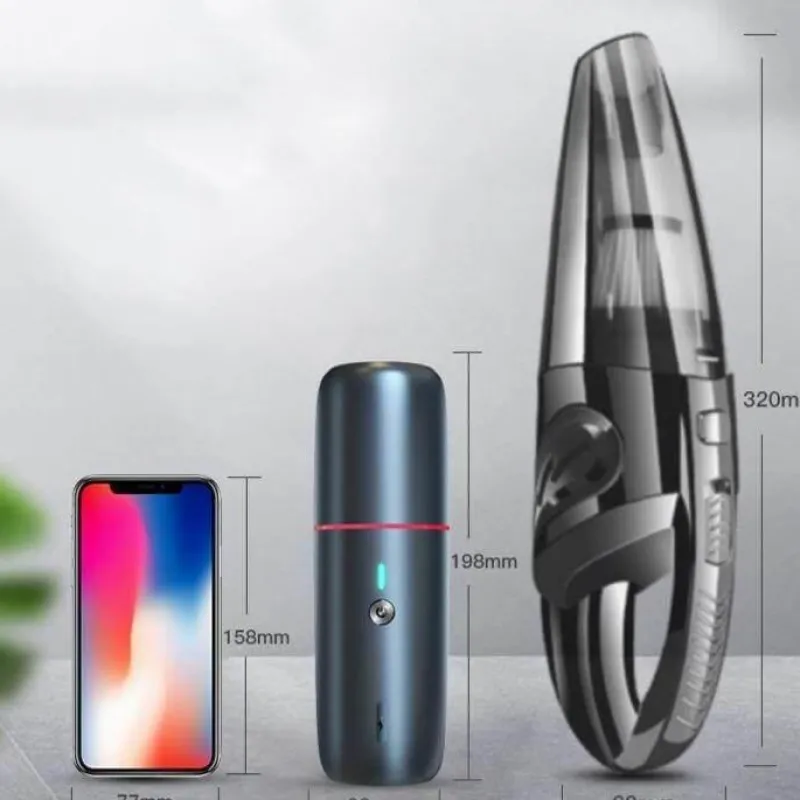 Furendo Autozubehör|Automobilindustrie-Tragbarer kabelloser Mini-Autostaubsauger – Leistungsstarker Handstaubsauger