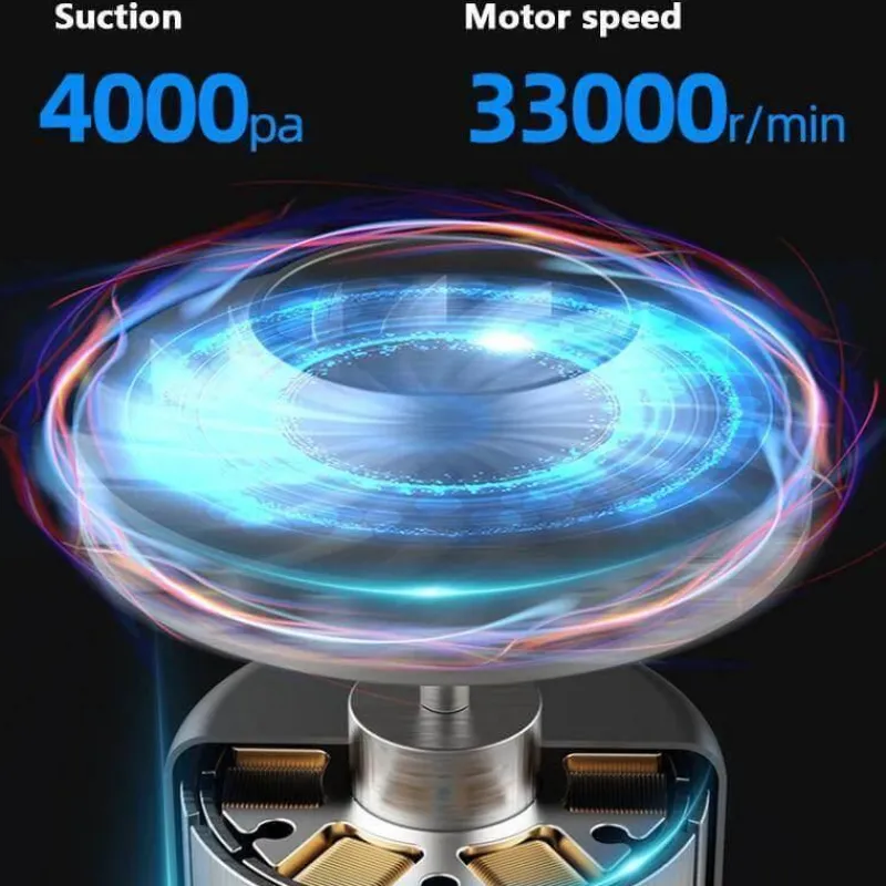 Furendo Autozubehör|Automobilindustrie-Tragbarer kabelloser Mini-Autostaubsauger – Leistungsstarker Handstaubsauger