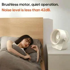 The Decor Haven Gadgets Für Zuhause-Tragbarer kabelloser Ventilator – Leiser Luftkühler/Zirkulator