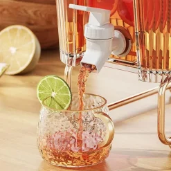 The Culinary Kit Küche & Esszimmer-Tragbarer Kaltgetränkespender mit eingebautem Zapfhahn – Familiengröße