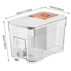 The Culinary Kit Küche & Esszimmer-Tragbarer Kaltgetränkespender mit eingebautem Zapfhahn – Familiengröße