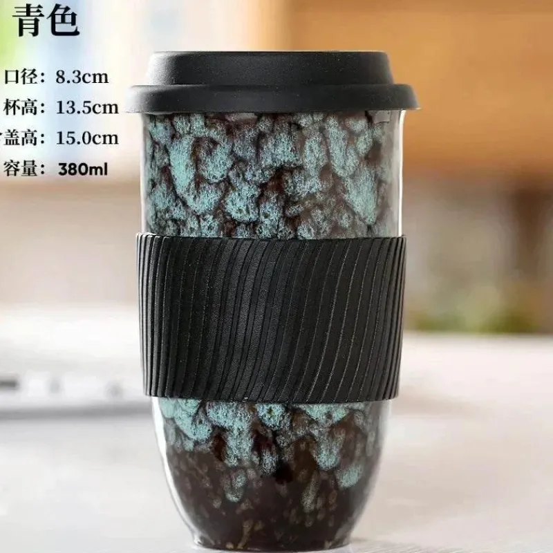 Plates u0026 More Küche & Esszimmer-Tragbarer Keramikbecher mit Deckel – Kaffee- und Teetasse für Paare