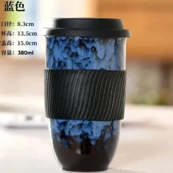 Plates u0026 More Küche & Esszimmer-Tragbarer Keramikbecher mit Deckel – Kaffee- und Teetasse für Paare