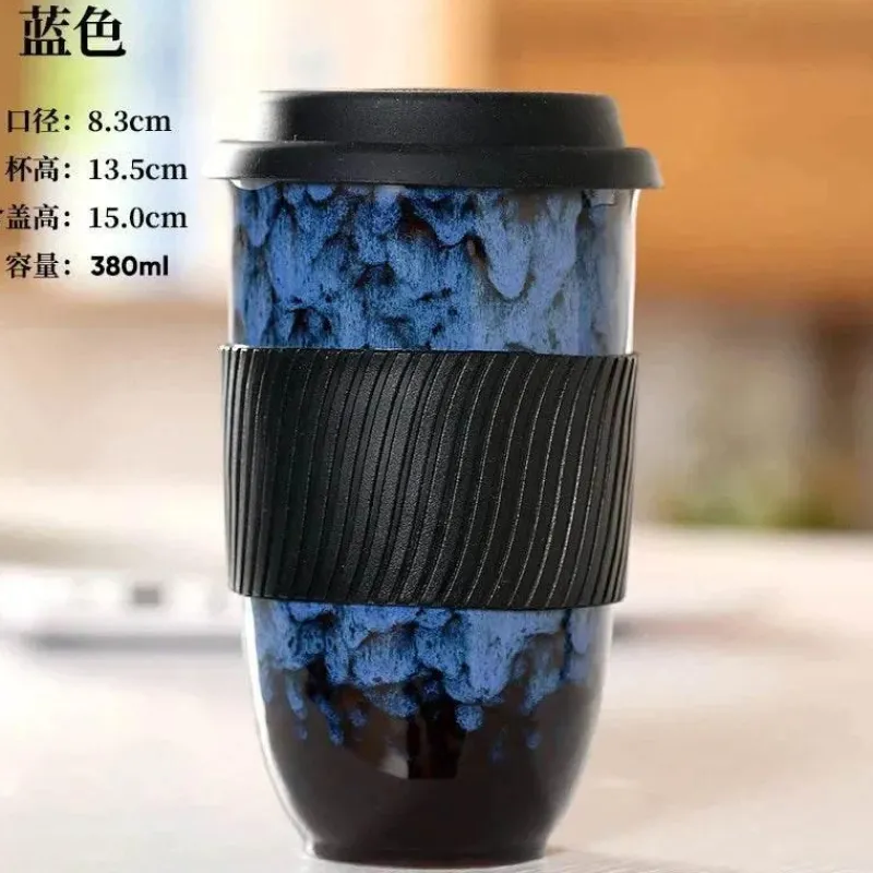 Plates u0026 More Küche & Esszimmer-Tragbarer Keramikbecher mit Deckel – Kaffee- und Teetasse für Paare