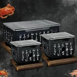 Adventure Basecamp Camping Im Freien|Outdoor-Artikel-Tragbarer koreanischer BBQ-Grill – Grillofen für den Außenbereich