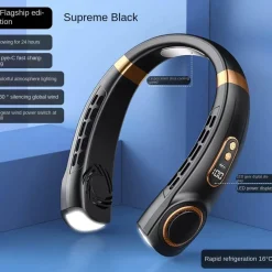 Adventure Basecamp Camping Im Freien|Heimwerkzeuge-Tragbarer Nackenventilator – Tragbarer Kühlventilator mit Digitalanzeige