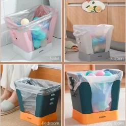 The Decor Haven Küche & Esszimmer|Gadgets Für Zuhause-Tragbarer pastellfarbener Müllsackhalter – einfacher Organizer für Zuhause und Büro