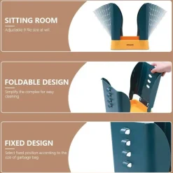 The Decor Haven Küche & Esszimmer|Gadgets Für Zuhause-Tragbarer pastellfarbener Müllsackhalter – einfacher Organizer für Zuhause und Büro