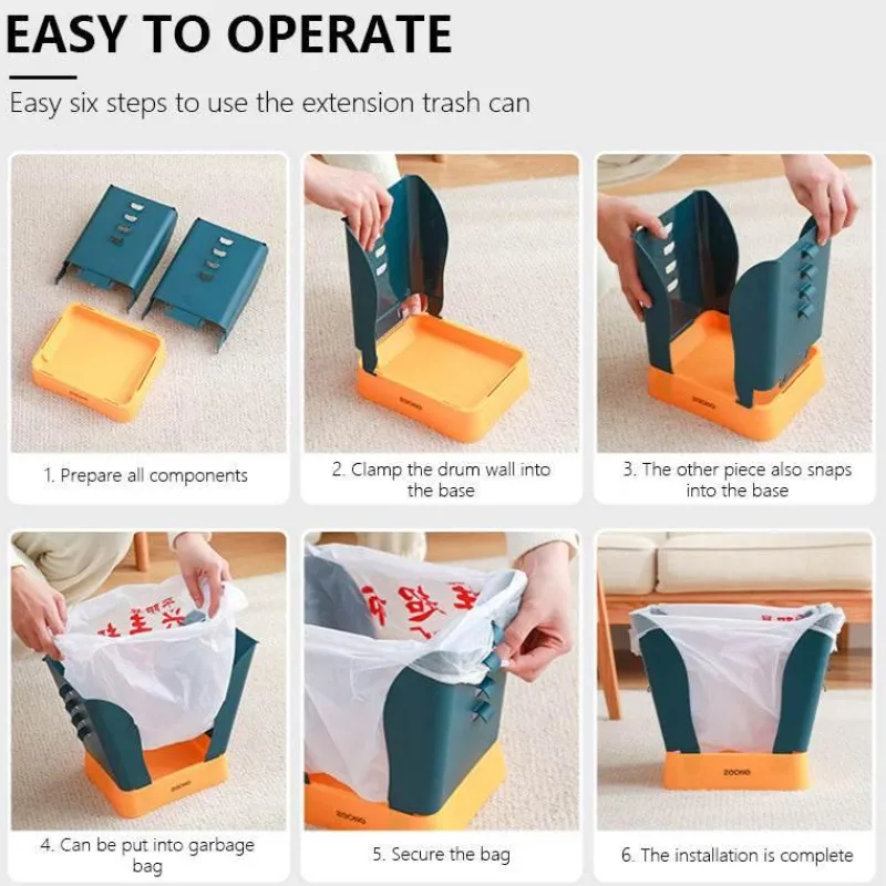 The Decor Haven Küche & Esszimmer|Gadgets Für Zuhause-Tragbarer pastellfarbener Müllsackhalter – einfacher Organizer für Zuhause und Büro