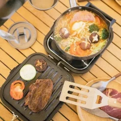 The Culinary Kit Camping-Werkzeuge|Camping Im Freien-Tragbarer Picknick-Grillofen mit zwei Brennern – kompakte Kochlösung für draußen
