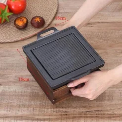 Adventure Basecamp Camping Im Freien|Outdoor-Artikel-Tragbarer rauchfreier BBQ-Grill – Antihaft-Grill im japanischen Stil