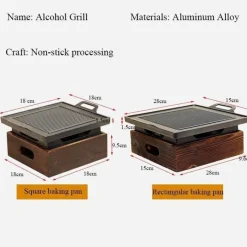 Adventure Basecamp Camping Im Freien|Outdoor-Artikel-Tragbarer rauchfreier BBQ-Grill – Antihaft-Grill im japanischen Stil