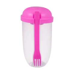 The Culinary Kit Küche & Esszimmer-Tragbarer Salatbecher – Mini-Salatbehälter mit Gabel