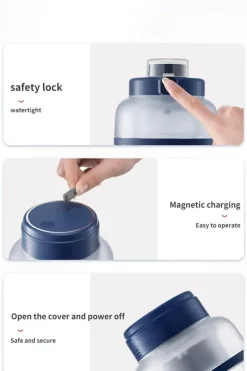 Wilderness Haven Outdoor-Artikel|Camping Im Freien-Tragbarer wiederaufladbarer Entsafter - Eleganter Kreativmixer