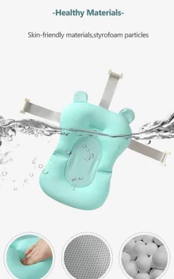 Kinder Aqua Essence Kinderzimmermöbel|Badezimmer-Tragbares Baby-Duschekissen für Neugeborene – Komfortsitz für Kleinkinder