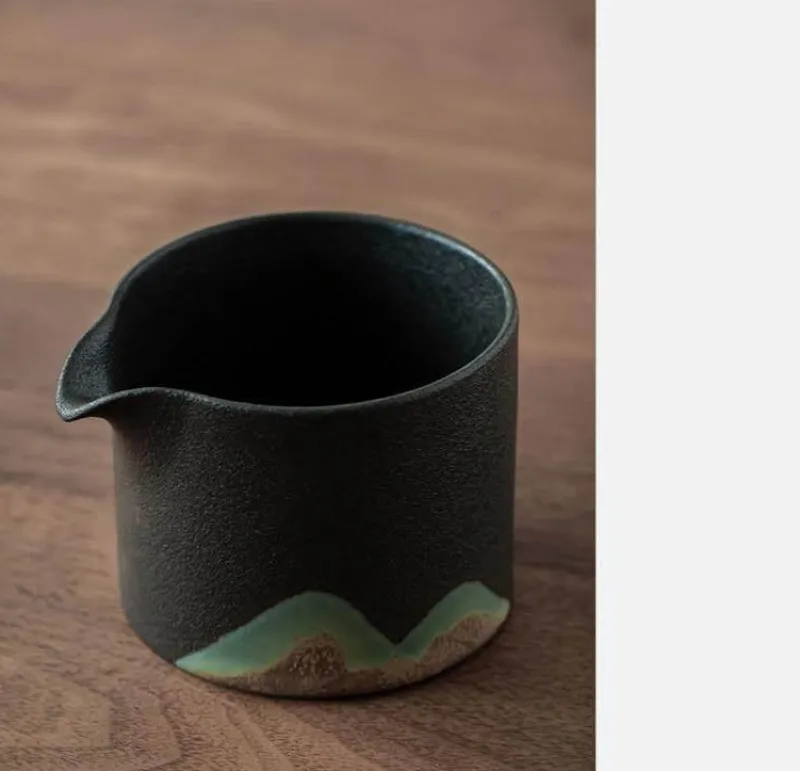 The Cozy Mug Küche & Esszimmer-Tragbares Bergteekanne-Set – Reise-Keramikteekanne mit 3 Tassen