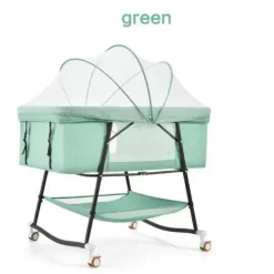 Kinder The Decor Haven Kinderwagen & Zubehör-Tragbares, faltbares Babybett mit Moskitonetz – Reisebett für Kleinkinder