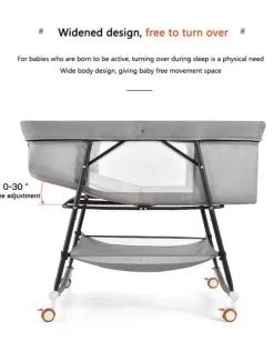 Kinder The Decor Haven Kinderwagen & Zubehör-Tragbares, faltbares Babybett mit Moskitonetz – Reisebett für Kleinkinder