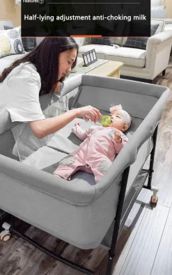 Kinder The Decor Haven Kinderwagen & Zubehör-Tragbares, faltbares Babybett mit Moskitonetz – Reisebett für Kleinkinder