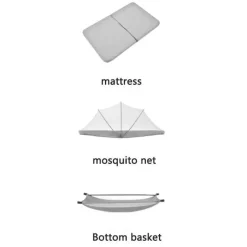 Kinder The Decor Haven Kinderwagen & Zubehör-Tragbares, faltbares Babybett mit Moskitonetz – Reisebett für Kleinkinder