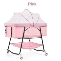 Kinder The Decor Haven Kinderwagen & Zubehör-Tragbares, faltbares Babybett mit Moskitonetz – Reisebett für Kleinkinder