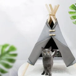 Decor Haustierzubehör|Haustierbetten-Tragbares Haustierbettzelt – gemütlicher Reiseunterschlupf für Katzen und Hunde