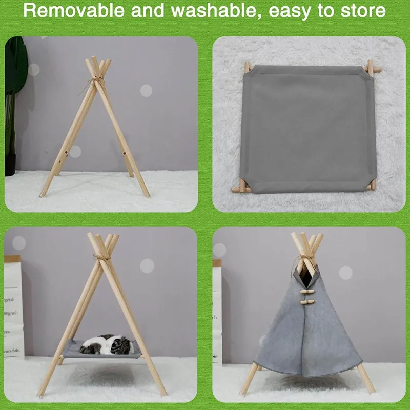 Decor Haustierzubehör|Haustierbetten-Tragbares Haustierbettzelt – gemütlicher Reiseunterschlupf für Katzen und Hunde