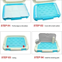 Furendo Haustierzubehör|Reinigungswerkzeuge Für Haustiere-Tragbares Hundetoilettentablett – Indoor-Toilettentrainer für Haustiere