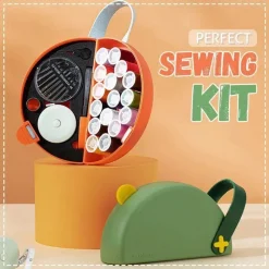 Comfort u0026 Style Gadgets Für Zuhause-Tragbares magnetisches Nähkästchen-Set – Stilvoller Bastel-Organizer mit Zubehör