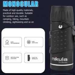 The Outdoor Vault Outdoor & Garten|Heimwerkzeuge-Tragbares Mini-Monokular-Teleskop – Ideal für Camping und Outdoor