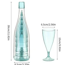 Trail u0026 Beyond Camping-Werkzeuge|Camping Im Freien-Tragbares Reise-Weinglas-Set – zusammenklappbare Flasche und Gläser