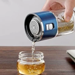 The Cozy Mug Küche & Esszimmer-Tragbares, umweltfreundliches Tee-Ei aus Doppelglas