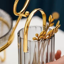 Space Savvy Küche & Esszimmer-Tragbares Vorratsglas für Dessertgabeln und -löffel – Küchenorganizer aus Glas