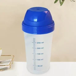 Tom Küche & Esszimmer-Transparente 300-ml-Protein-Shaker-Flasche zum mühelosen Mischen von Wasser und Nahrungsergänzungsmitteln