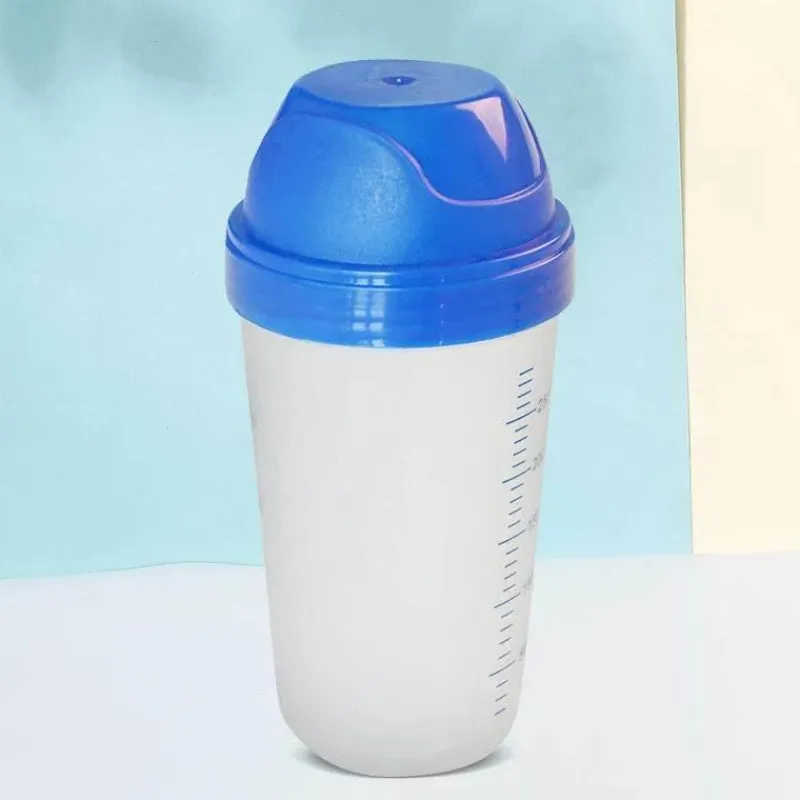 Tom Küche & Esszimmer-Transparente 300-ml-Protein-Shaker-Flasche zum mühelosen Mischen von Wasser und Nahrungsergänzungsmitteln