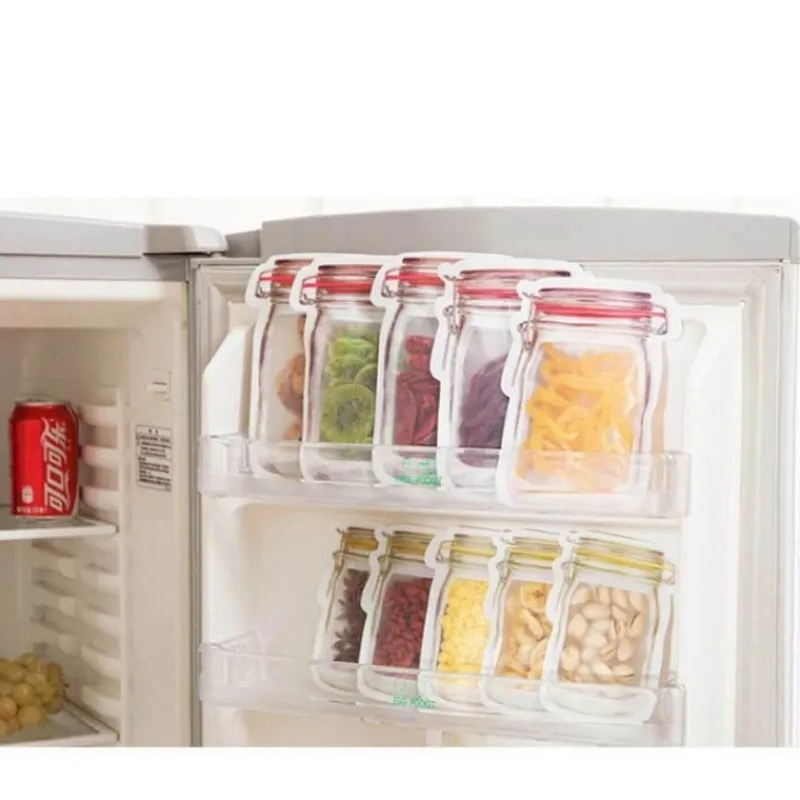 Space Savvy Küche & Esszimmer-Transparente, wiederverwendbare Aufbewahrungsbeutel – Umweltfreundliche Glas-Organizer