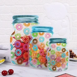 Space Savvy Küche & Esszimmer-Transparente, wiederverwendbare Aufbewahrungsbeutel – Umweltfreundliche Glas-Organizer