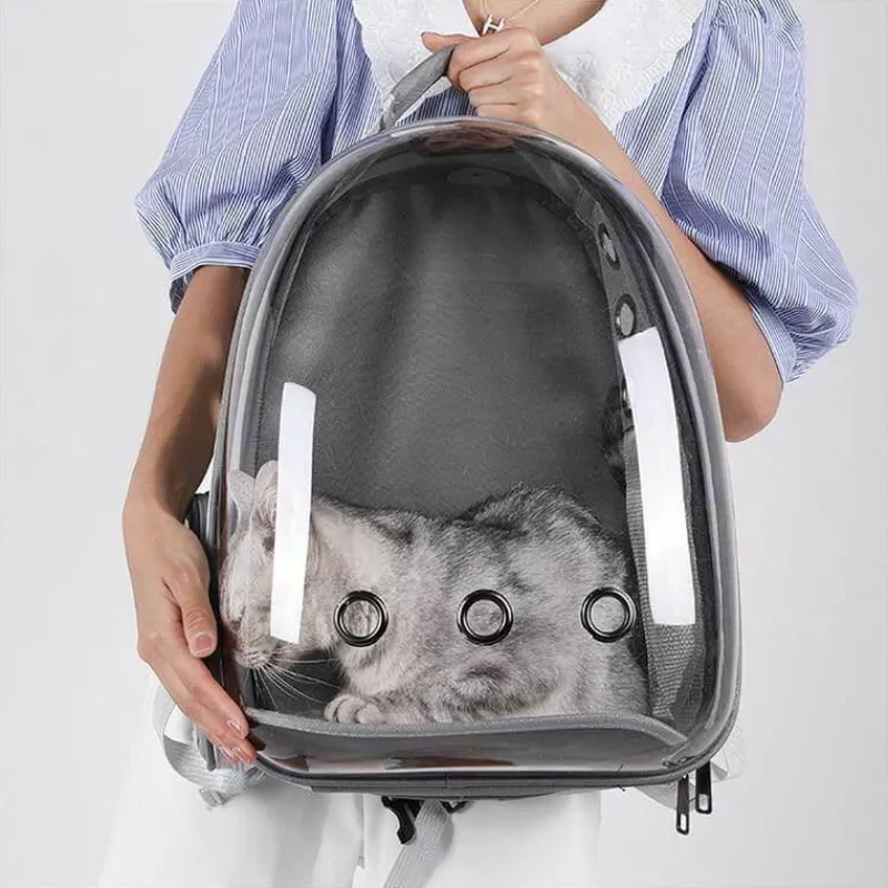 Decor Haustierzubehör|Taschen & Geldbörsen-Transparenter Haustier-Tragerucksack – Atmungsaktive Reisetasche für Katzen und Hunde