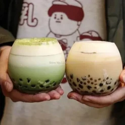 Plates u0026 More Küche & Esszimmer-Transparenter Kaffeebecher aus Glas – 400 ml für die Verwendung in der Hausbar