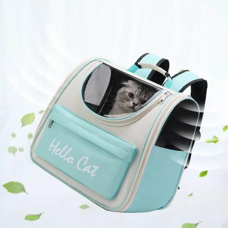 Furendo Haustierzubehör|Reinigungswerkzeuge Für Haustiere-Transparenter Katzentrage-Rucksack - Atmungsaktive Reisetasche für Haustiere