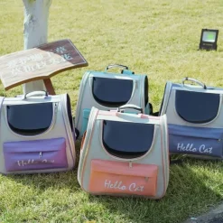 Furendo Haustierzubehör|Reinigungswerkzeuge Für Haustiere-Transparenter Katzentrage-Rucksack - Atmungsaktive Reisetasche für Haustiere