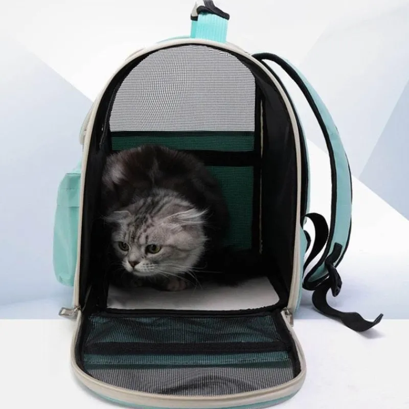 Furendo Haustierzubehör|Reinigungswerkzeuge Für Haustiere-Transparenter Katzentrage-Rucksack - Atmungsaktive Reisetasche für Haustiere