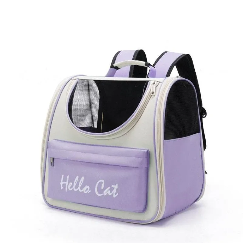 Furendo Haustierzubehör|Reinigungswerkzeuge Für Haustiere-Transparenter Katzentrage-Rucksack - Atmungsaktive Reisetasche für Haustiere