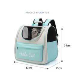 Furendo Haustierzubehör|Reinigungswerkzeuge Für Haustiere-Transparenter Katzentrage-Rucksack - Atmungsaktive Reisetasche für Haustiere