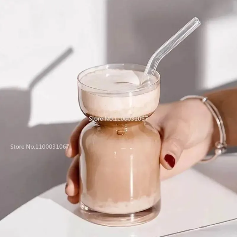 Plates u0026 More Küche & Esszimmer-Transparenter Saturn-Glasbecher – Vielseitiger Becher für Kaffee, Bier und Saft