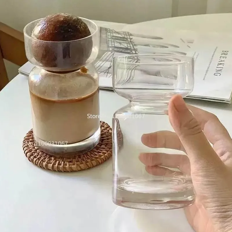 Plates u0026 More Küche & Esszimmer-Transparenter Saturn-Glasbecher – Vielseitiger Becher für Kaffee, Bier und Saft