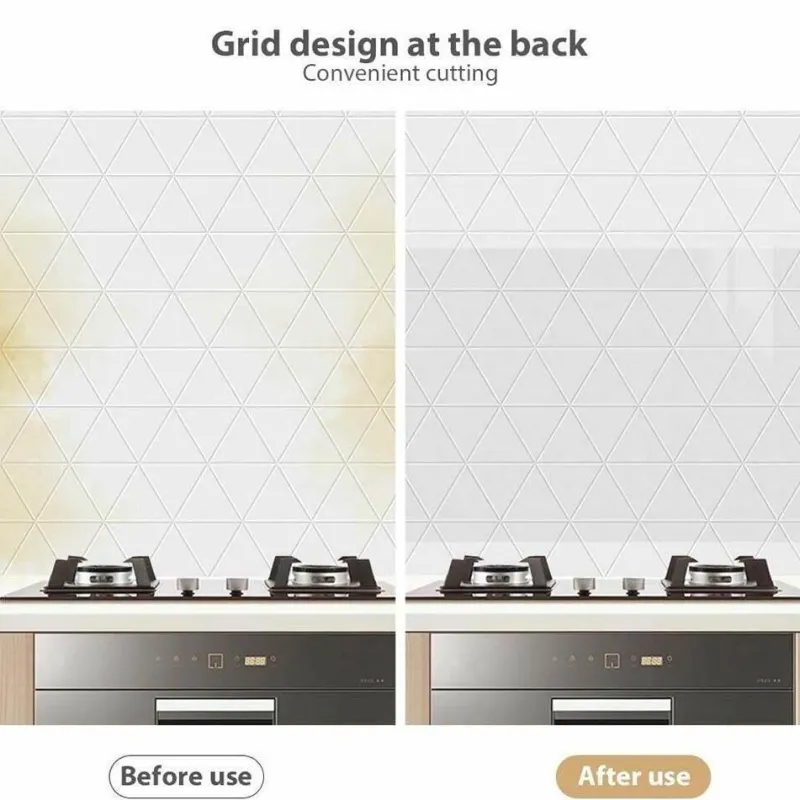 The Decor Haven Küche & Esszimmer|Gadgets Für Zuhause-Transparenter, spritzwassergeschützter Wandaufkleber – wasserfester Schutzkleber