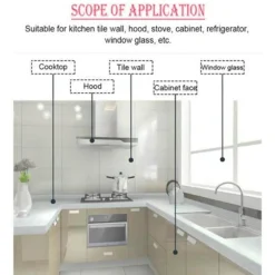 The Decor Haven Küche & Esszimmer|Gadgets Für Zuhause-Transparenter, spritzwassergeschützter Wandaufkleber – wasserfester Schutzkleber