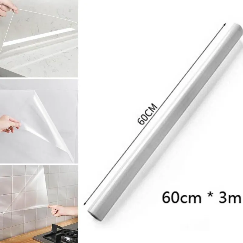 The Decor Haven Küche & Esszimmer|Gadgets Für Zuhause-Transparenter, spritzwassergeschützter Wandaufkleber – wasserfester Schutzkleber